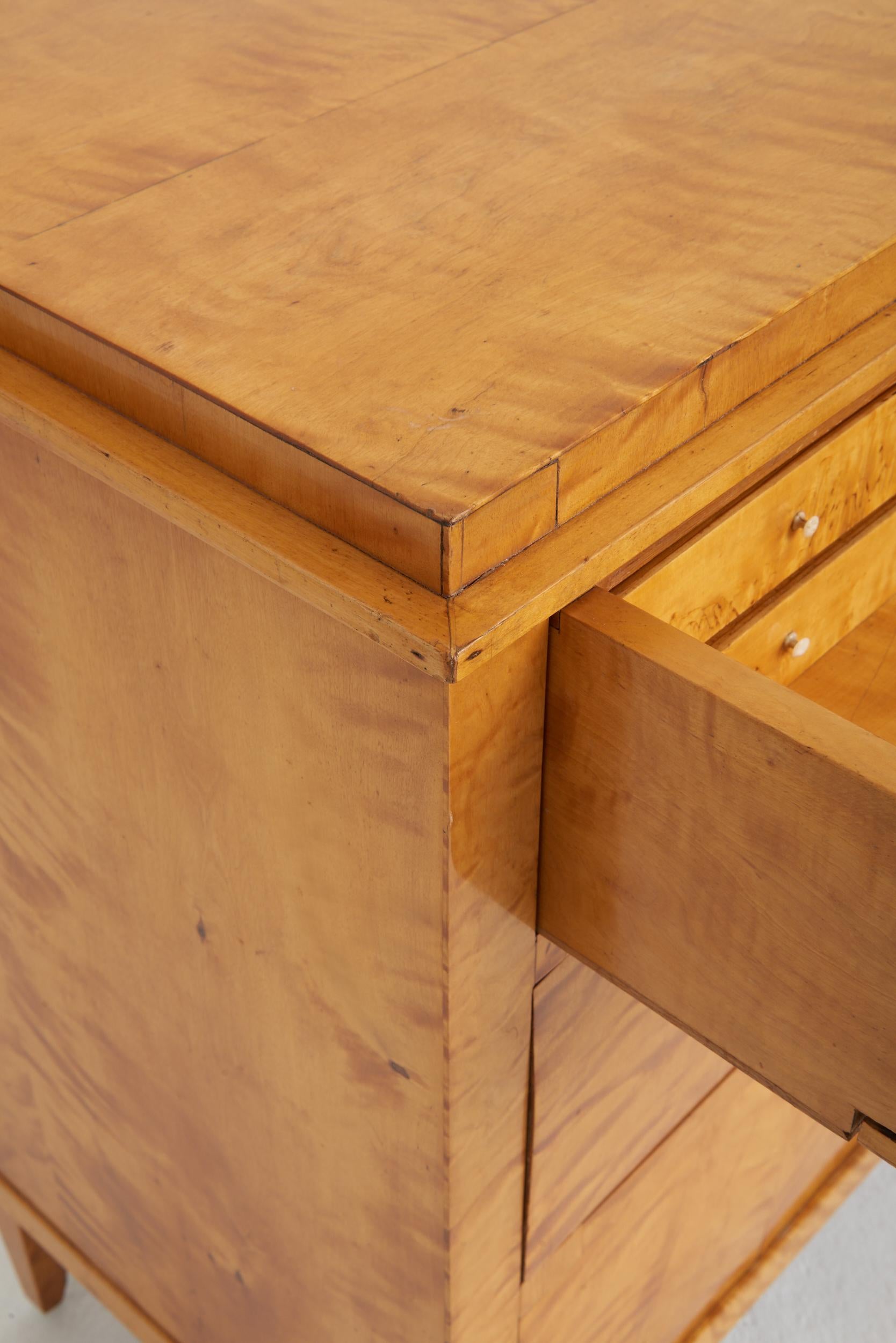Swedish Satin Birch Chest of Drawers 8