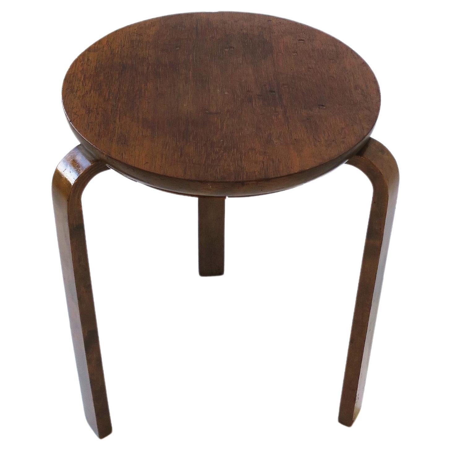 Swedish Scandinavian Modern Bentwood Stool or Side Table after Alvar Aalto