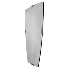 Swedish / Scandinavian Modern, Mirror, Brass Details and Etched Border