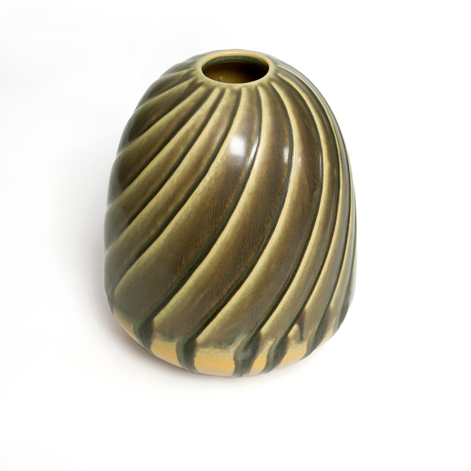 Glazed Swedish / Scandinavian Modern Studio Vase  by Wilhelm Kåge