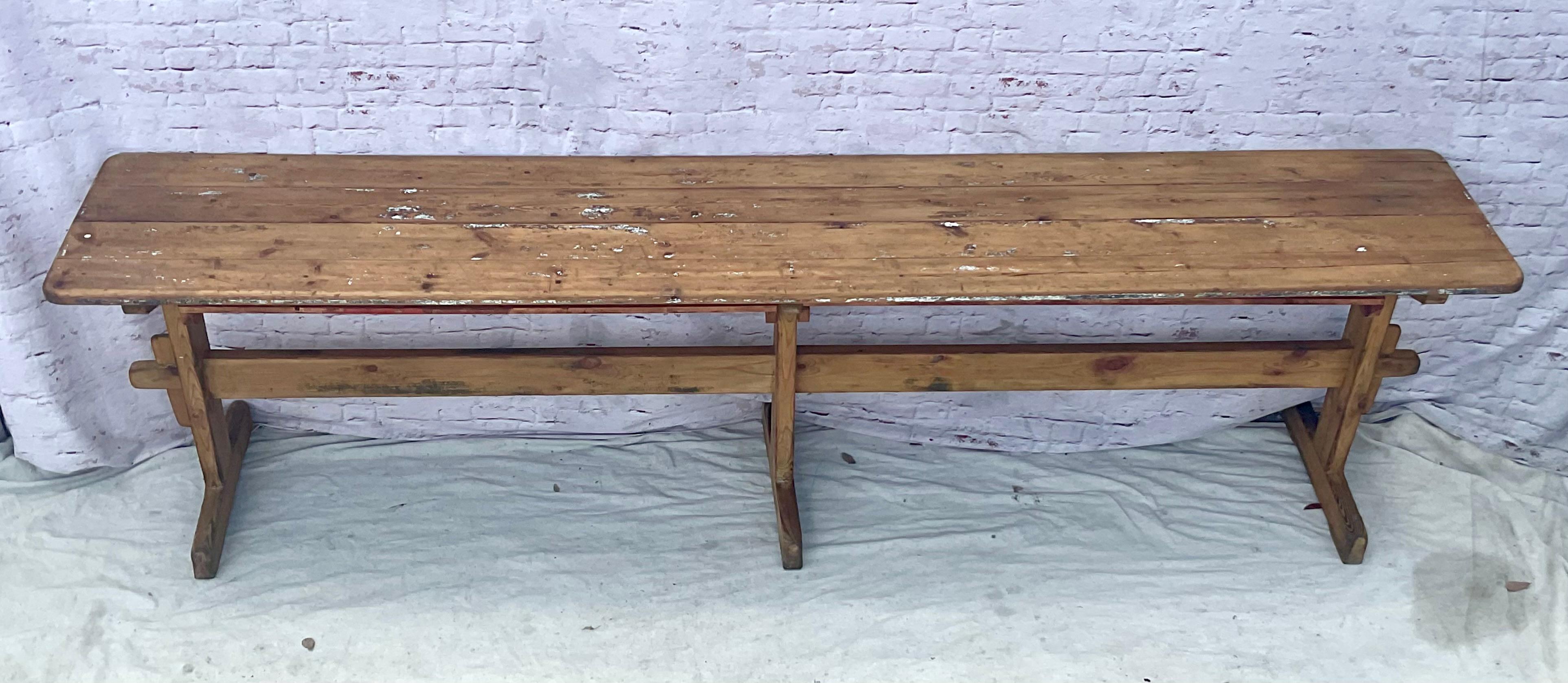 Swedish Scrubbed Pine Long Table 6
