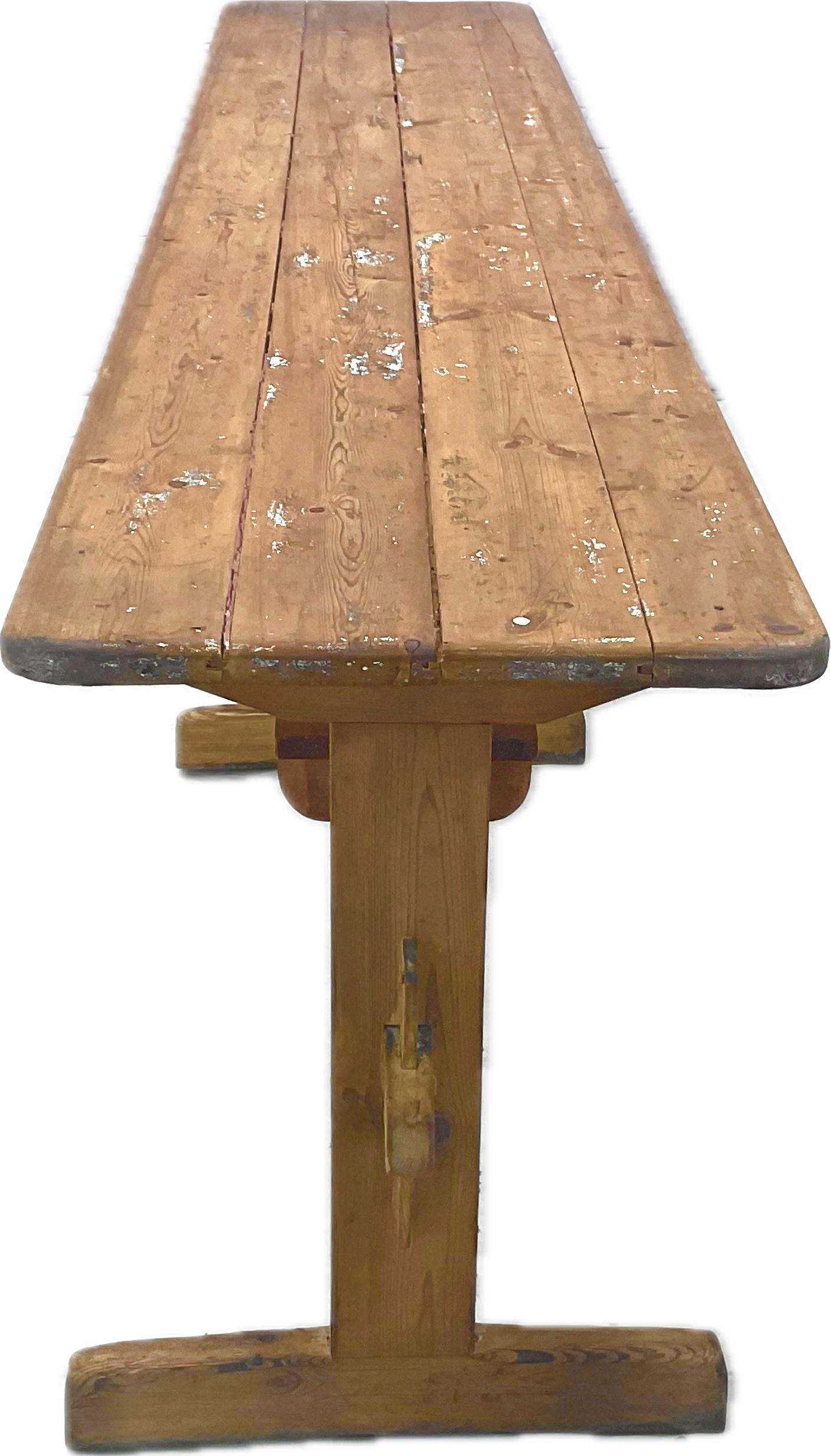 Swedish Scrubbed Pine Long Table 2