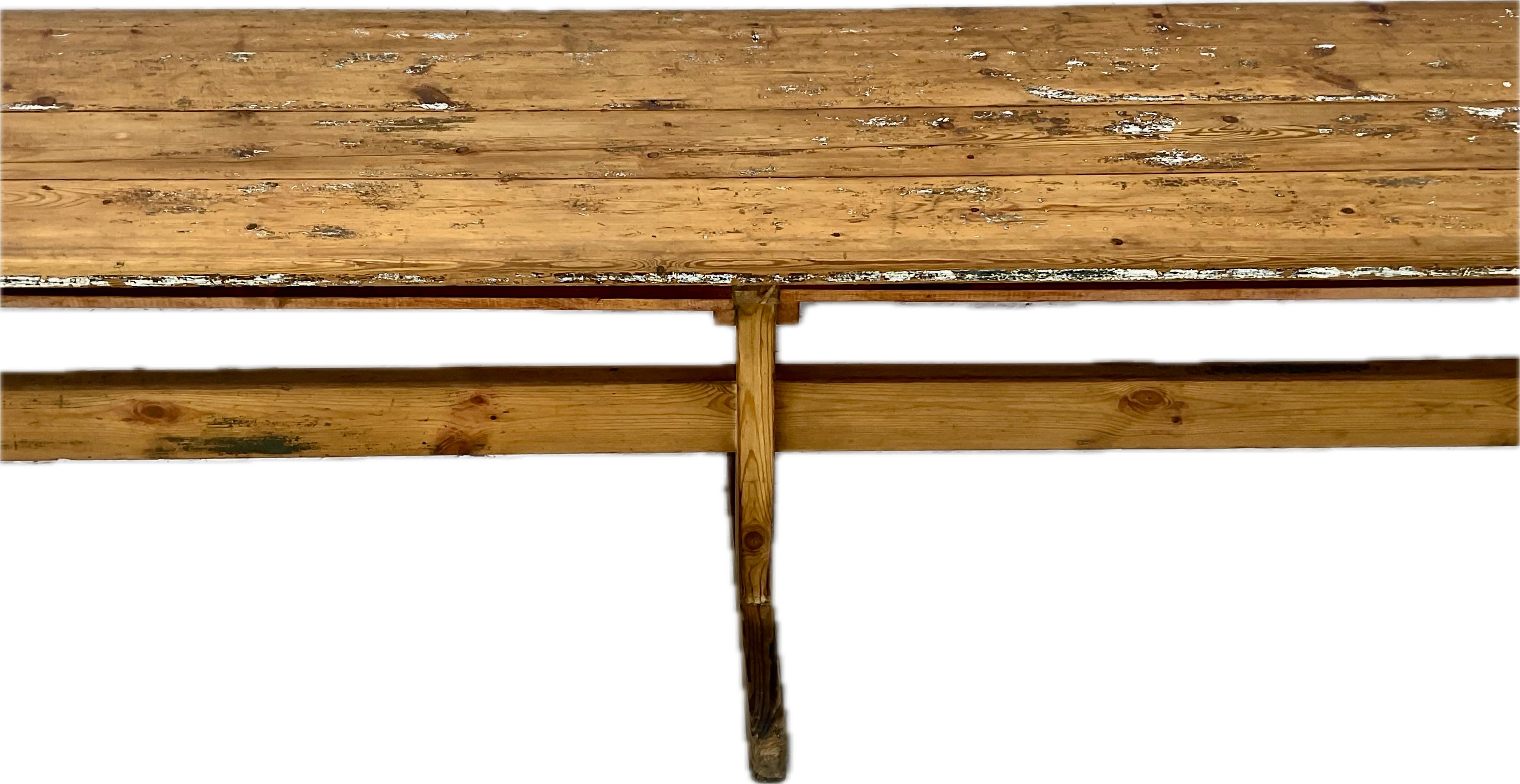Swedish Scrubbed Pine Long Table 4