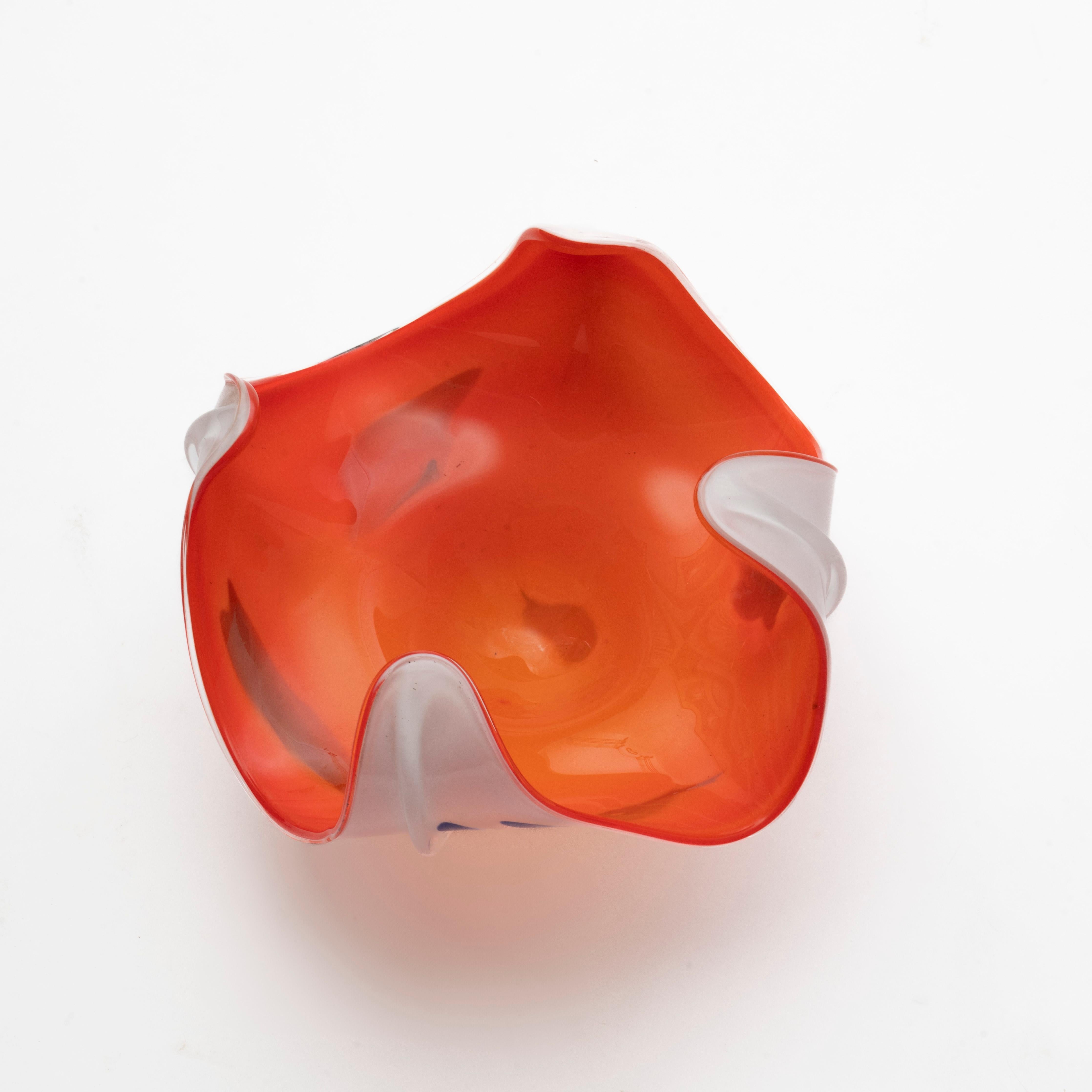 European Swedish sculptural glass bowl