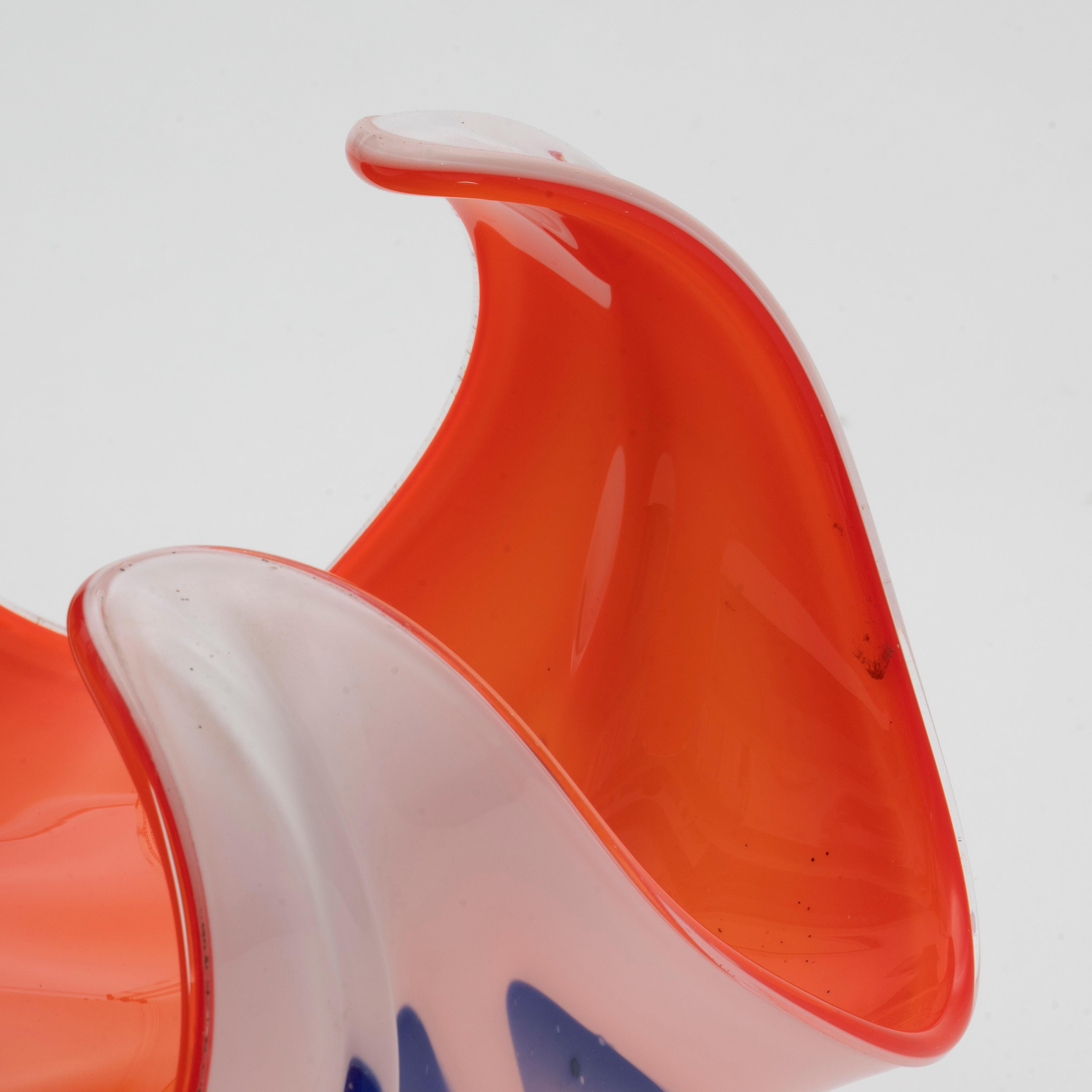 Mid-20th Century Swedish sculptural glass bowl