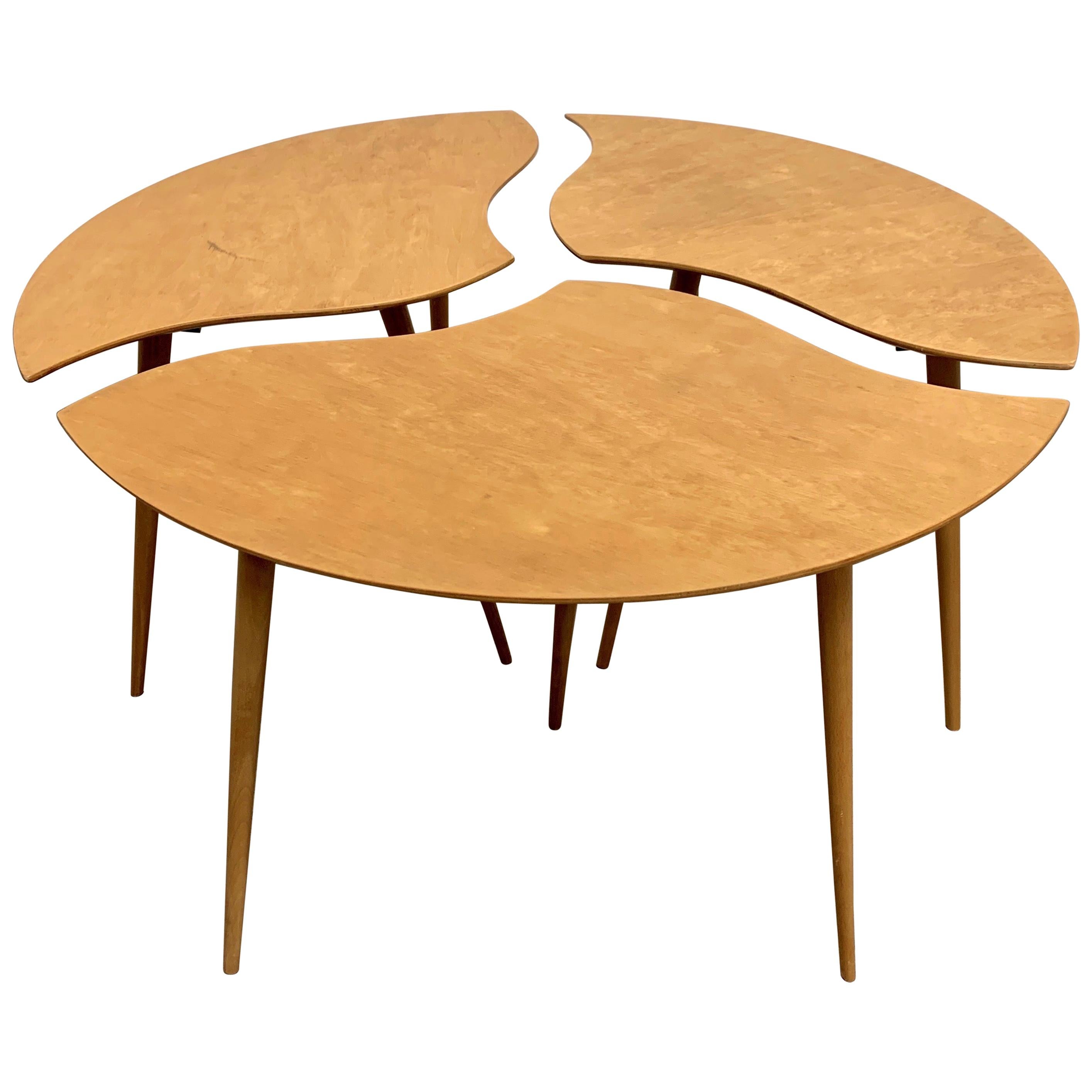 Swedish Segmented "Toothpick" Table For Sale