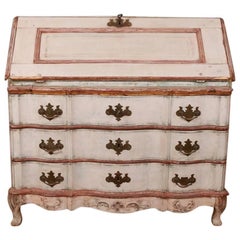 Antique Swedish Serpentine Bureau