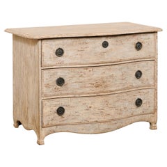 Swedish Serpentine Chest of Drawers w/Scraped Finish, Turn of 18th & 19th C.