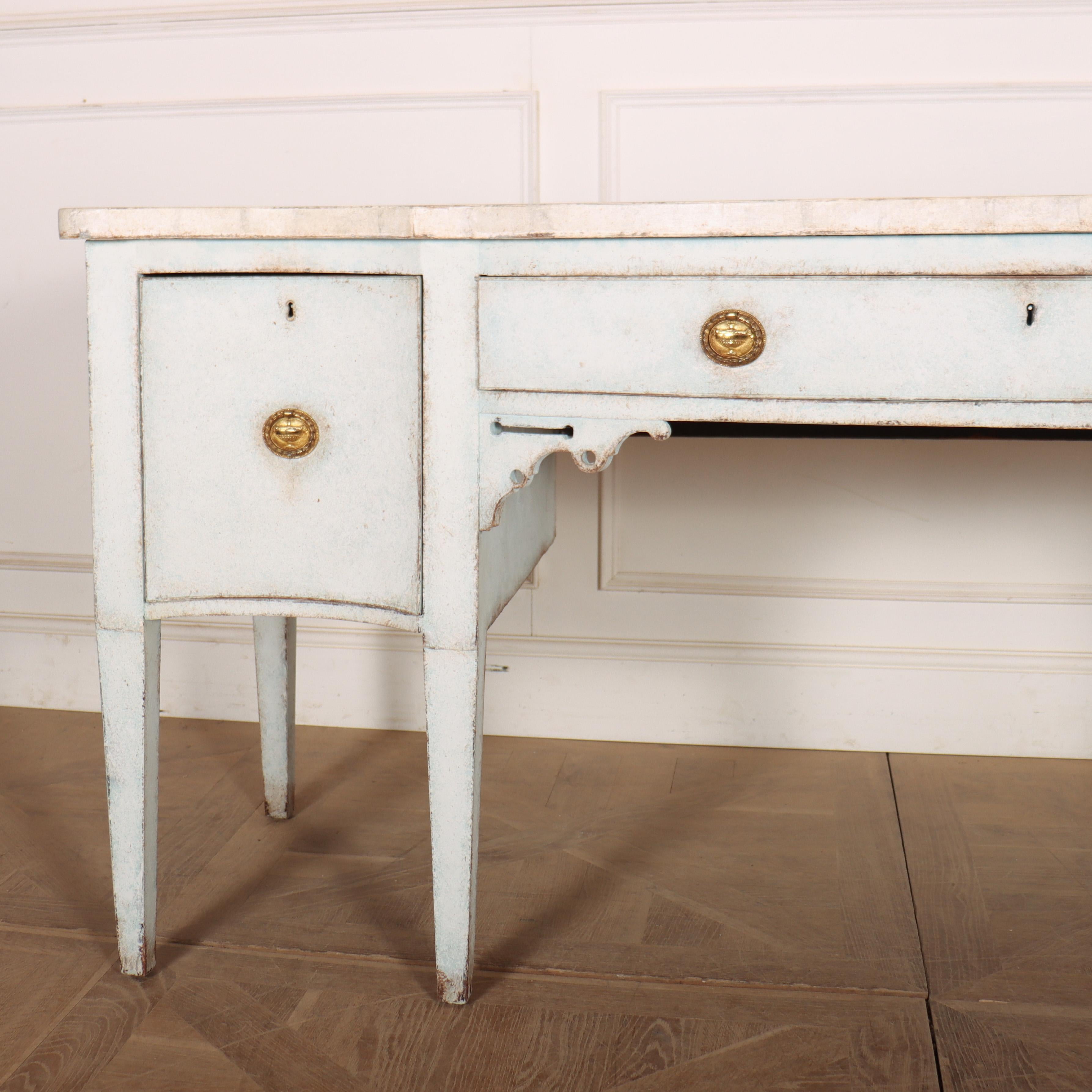 Painted Swedish Serpentine Sideboard For Sale