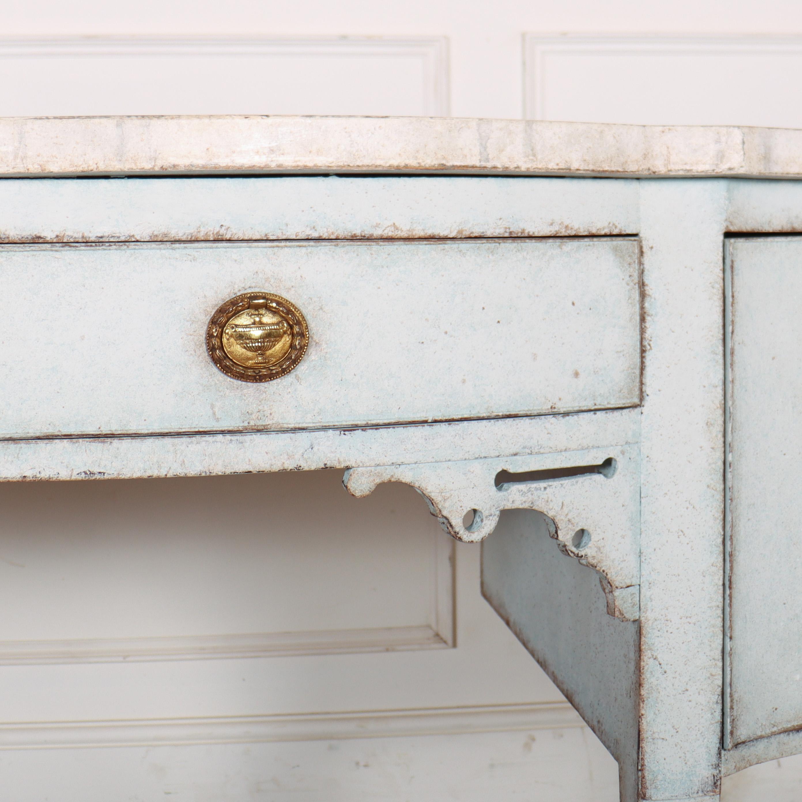 19th Century Swedish Serpentine Sideboard For Sale