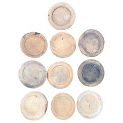 Swedish Set of 10 Wooden Folk Art Dinner Plates