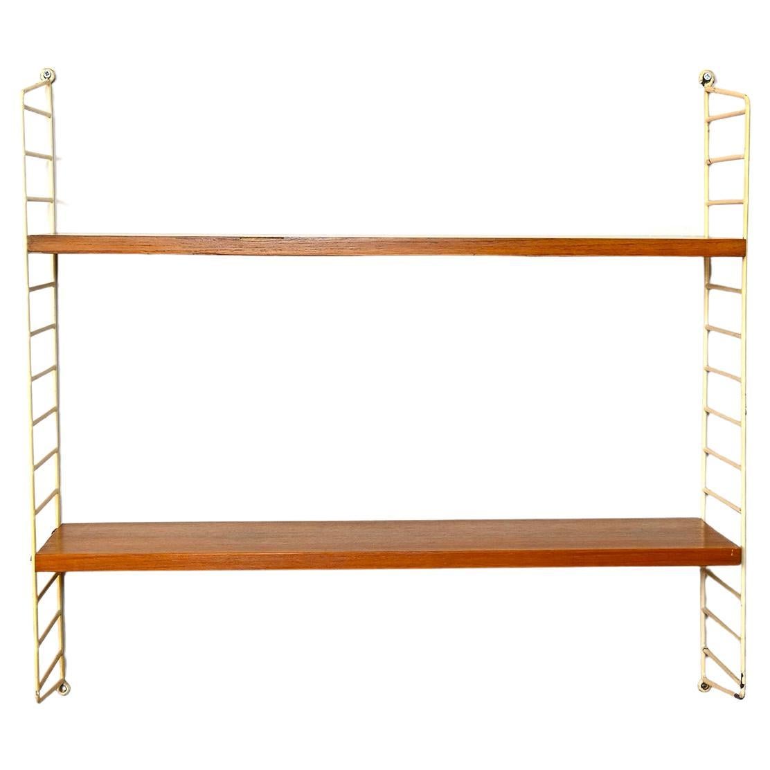 Swedish shelving unit with two shelves For Sale