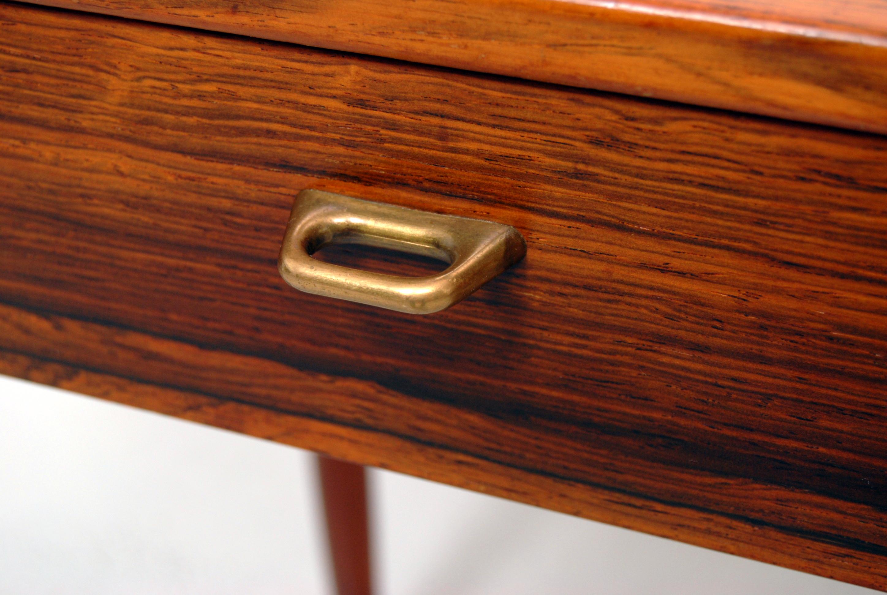 Swedish Side Cabinet in Rosewood and Brass, 1960s 2