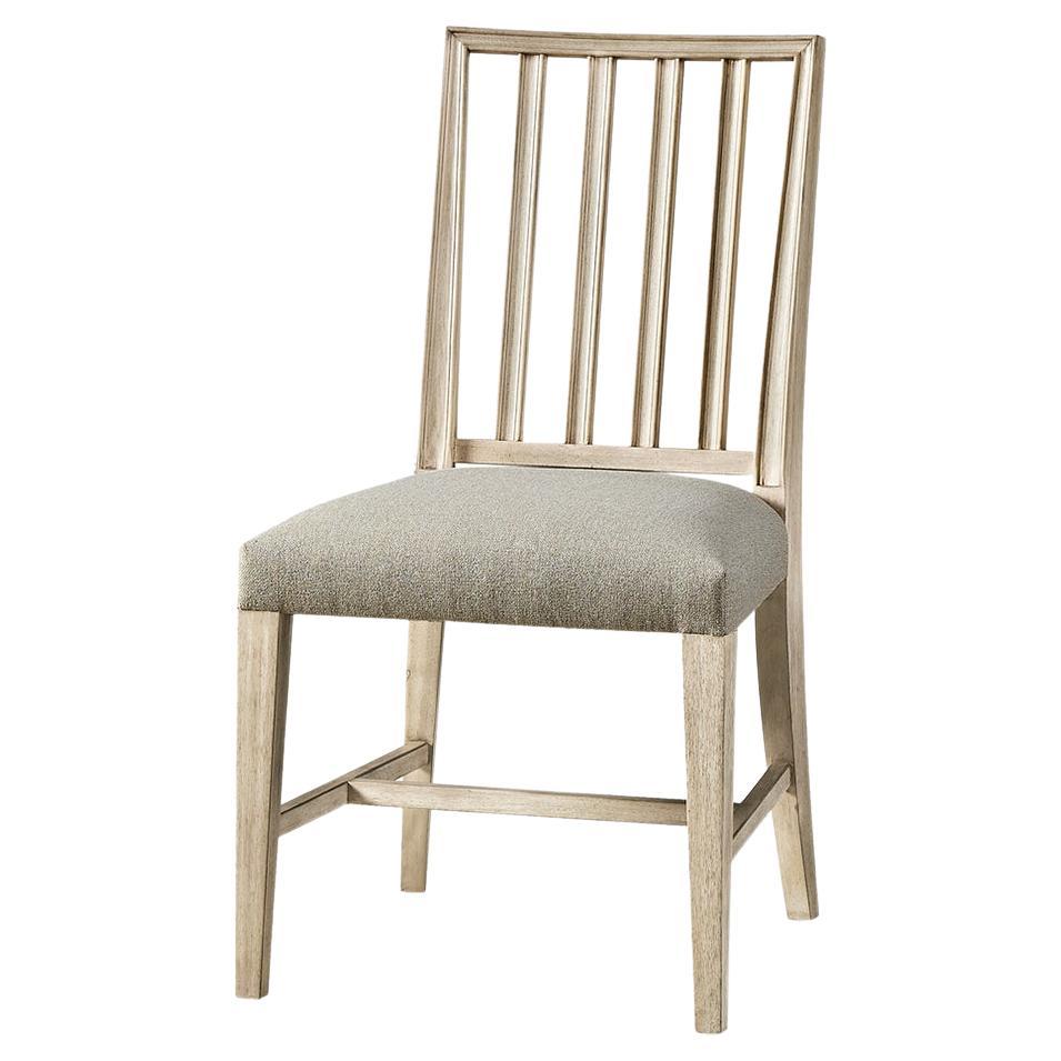 Chaise d'appoint suédoise, finition noyer blanchi