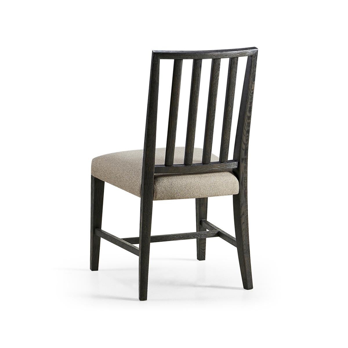 Neoclassical Swedish Side Chair, Ebonized Finish For Sale