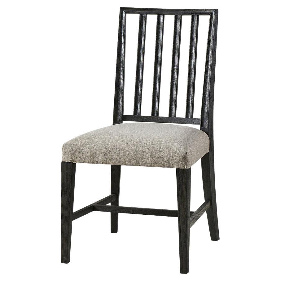 Swedish Side Chair, Ebonized Finish For Sale