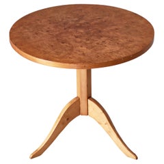 Swedish Side Table by Bertil Söderberg in Burl Wood, Svensk Hemslöjd, 1930s