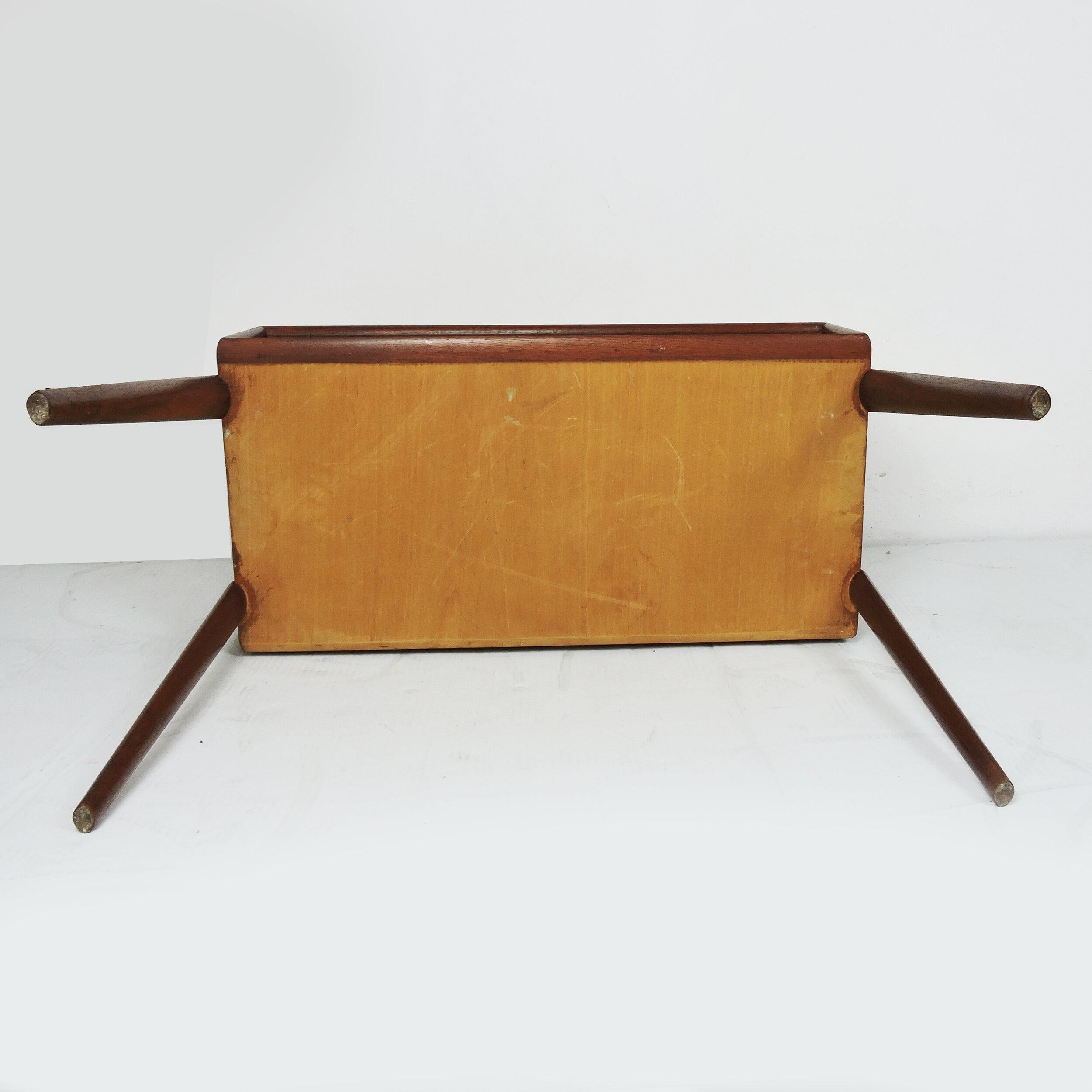 Mid-Century Modern Swedish Side Table by Rimbert Sandholt for Glas & Trä Hovmantorp, 1960s For Sale
