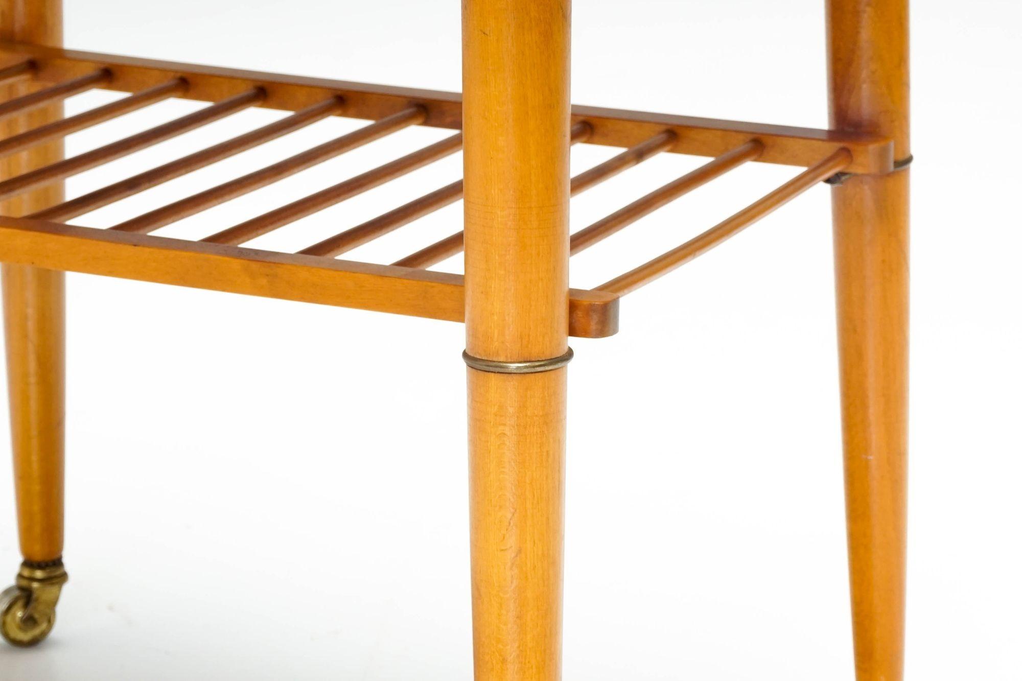 Swedish Side Table on Wheels For Sale 2
