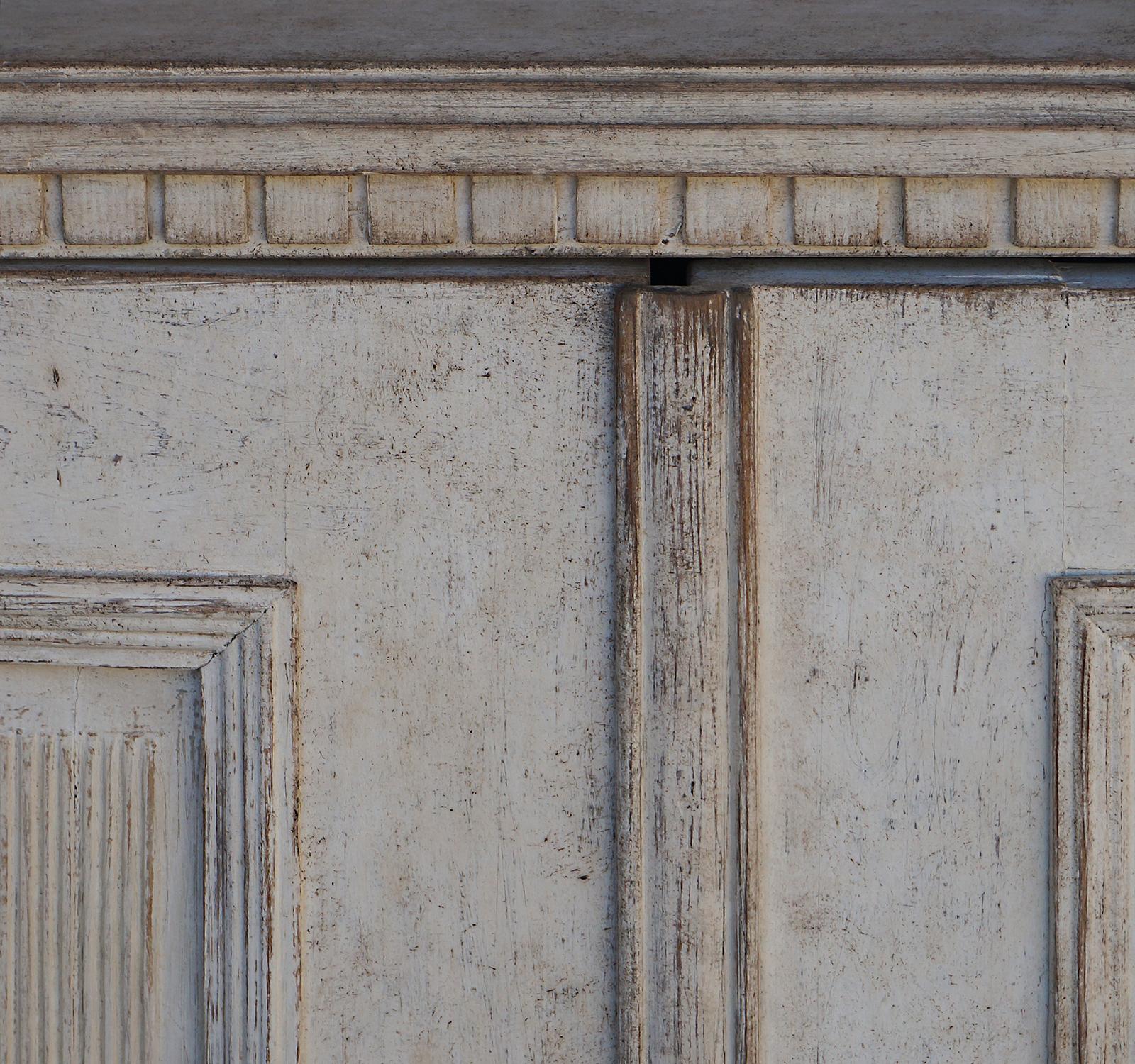 19th Century Swedish Sideboard with Fluted Doors