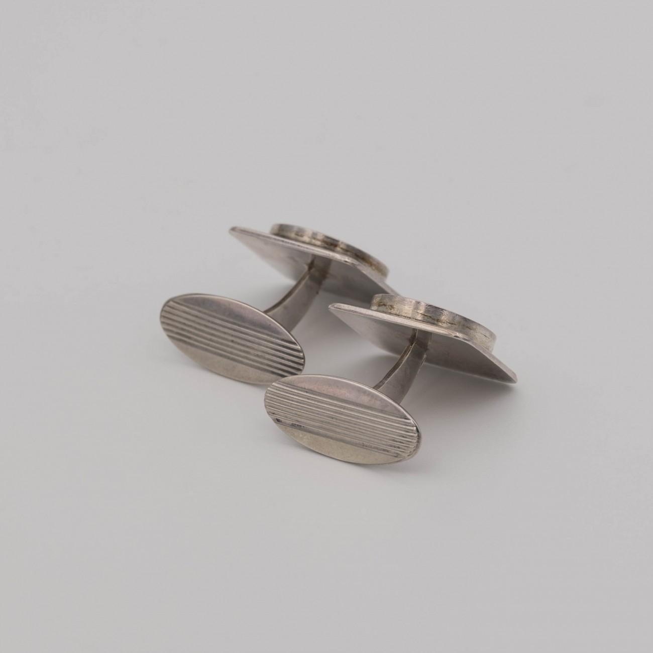 Swedish Silver 'Bearings' Cufflinks, circa 1970 3