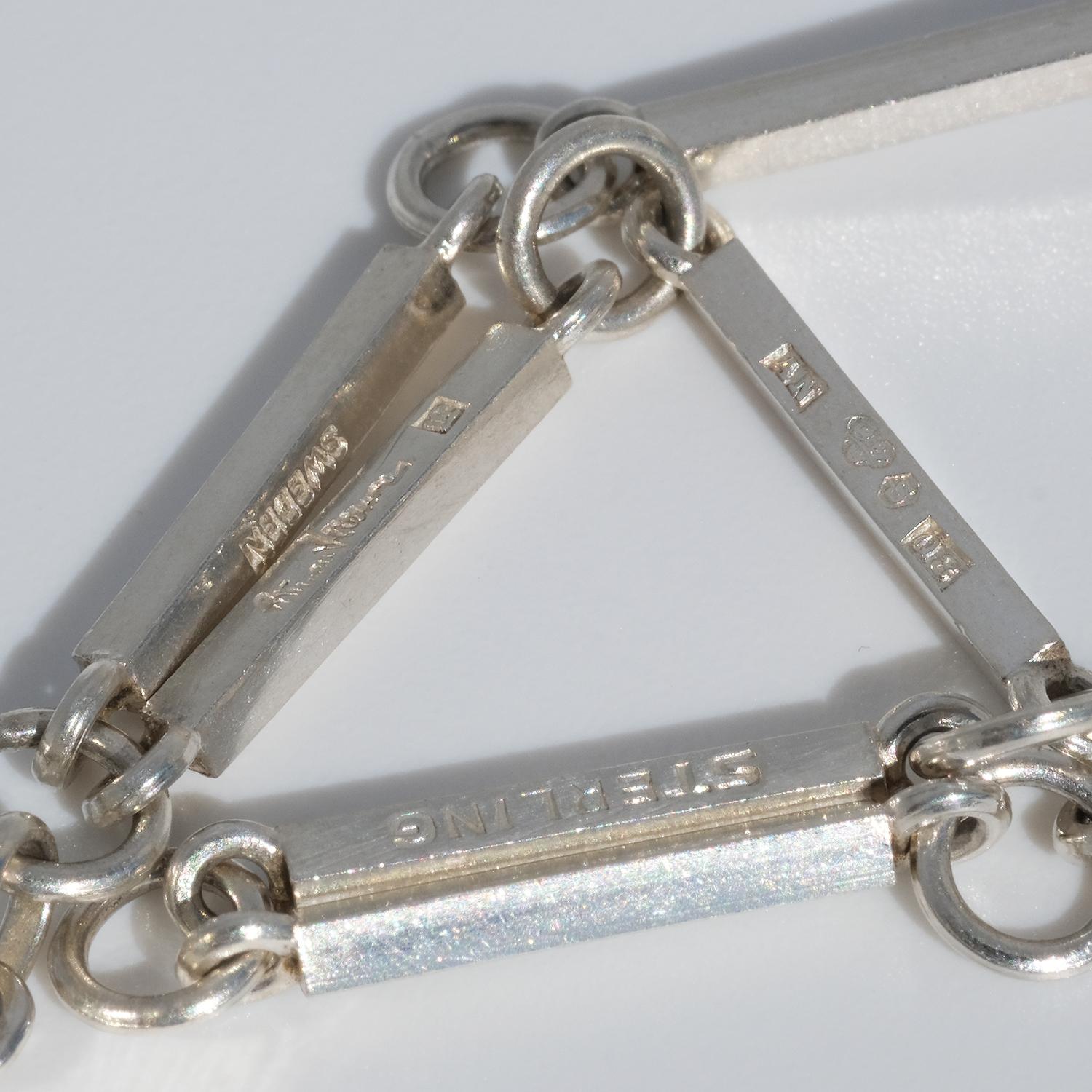Swedish Silver Bracelet by Wiwen Nilsson, Made 1942 For Sale 1