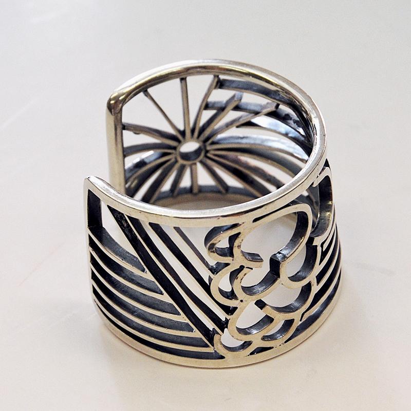 Swedish silver cuff bracelet by Sandin & Söner Guld & Silver AB, Gothenburg 1966 3