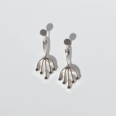 Swedish Silver Earrings Made by Master Sigurd Persson Year, 1956
