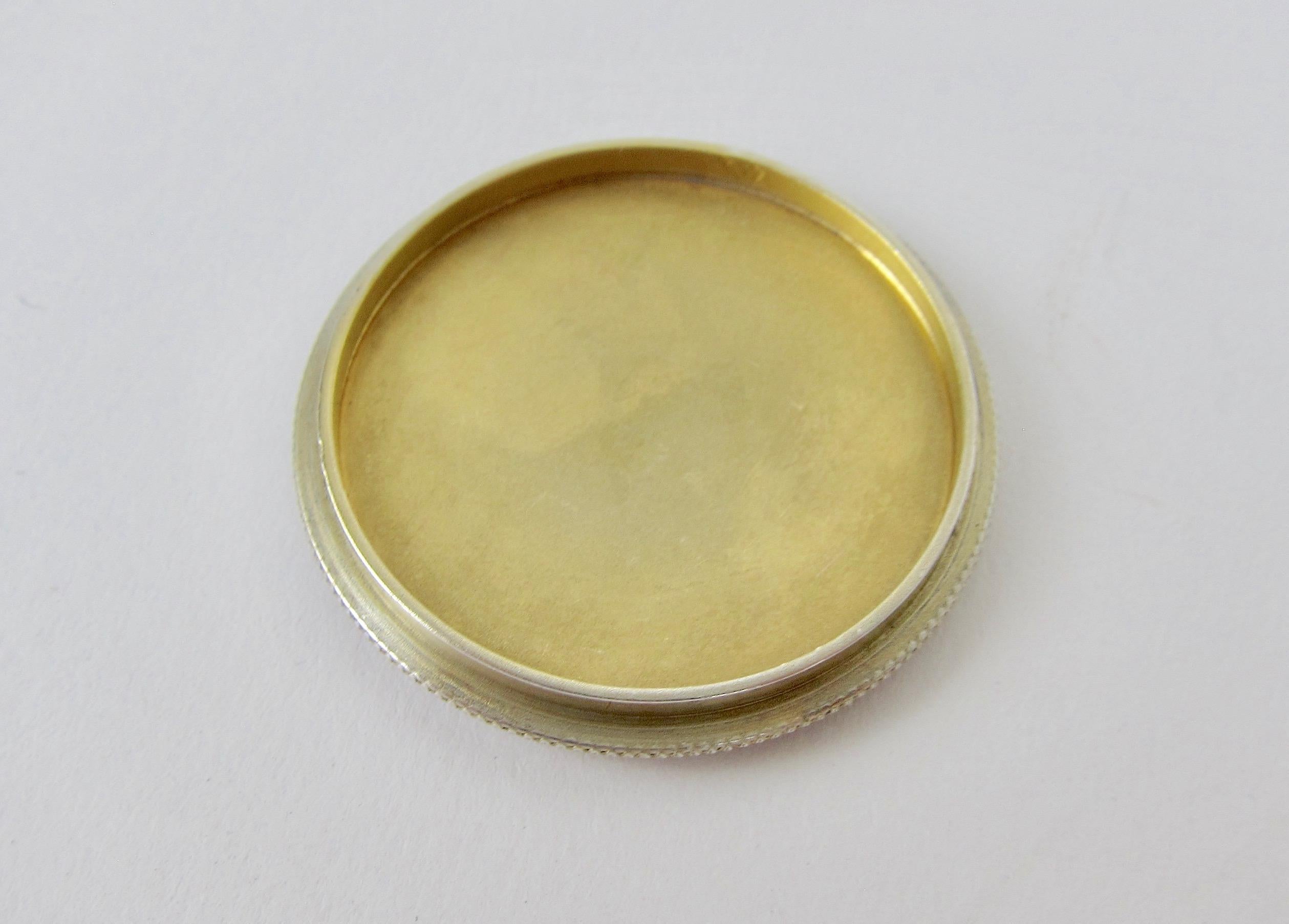 Enameled Swedish Silver Gilt and Guilloche Enamel Pill Box