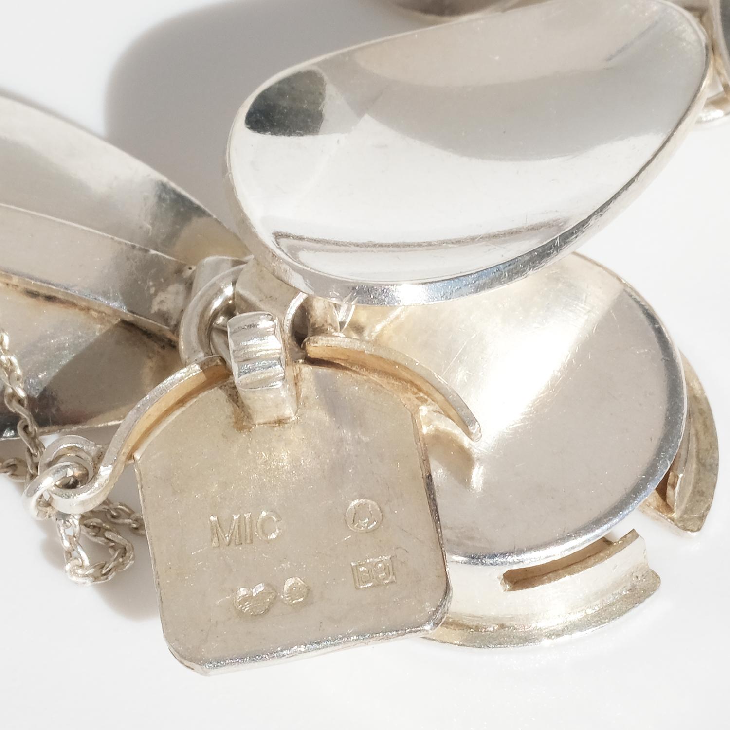 Schwedische Silber-Halskette, hergestellt im Jahr 1954 im Angebot 3