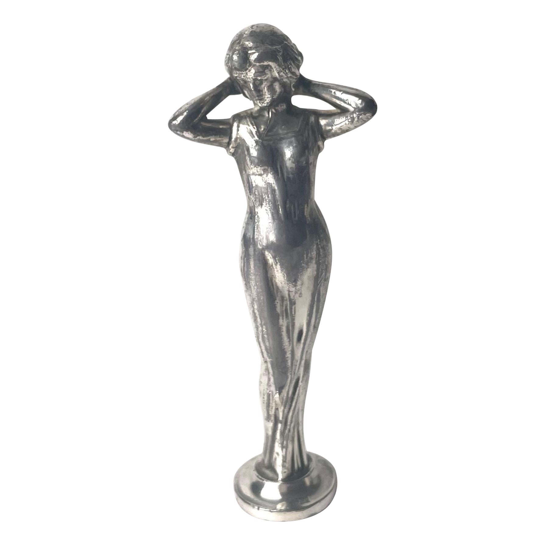 Schwedischer versilberter Siegelstempel im Jugendstil