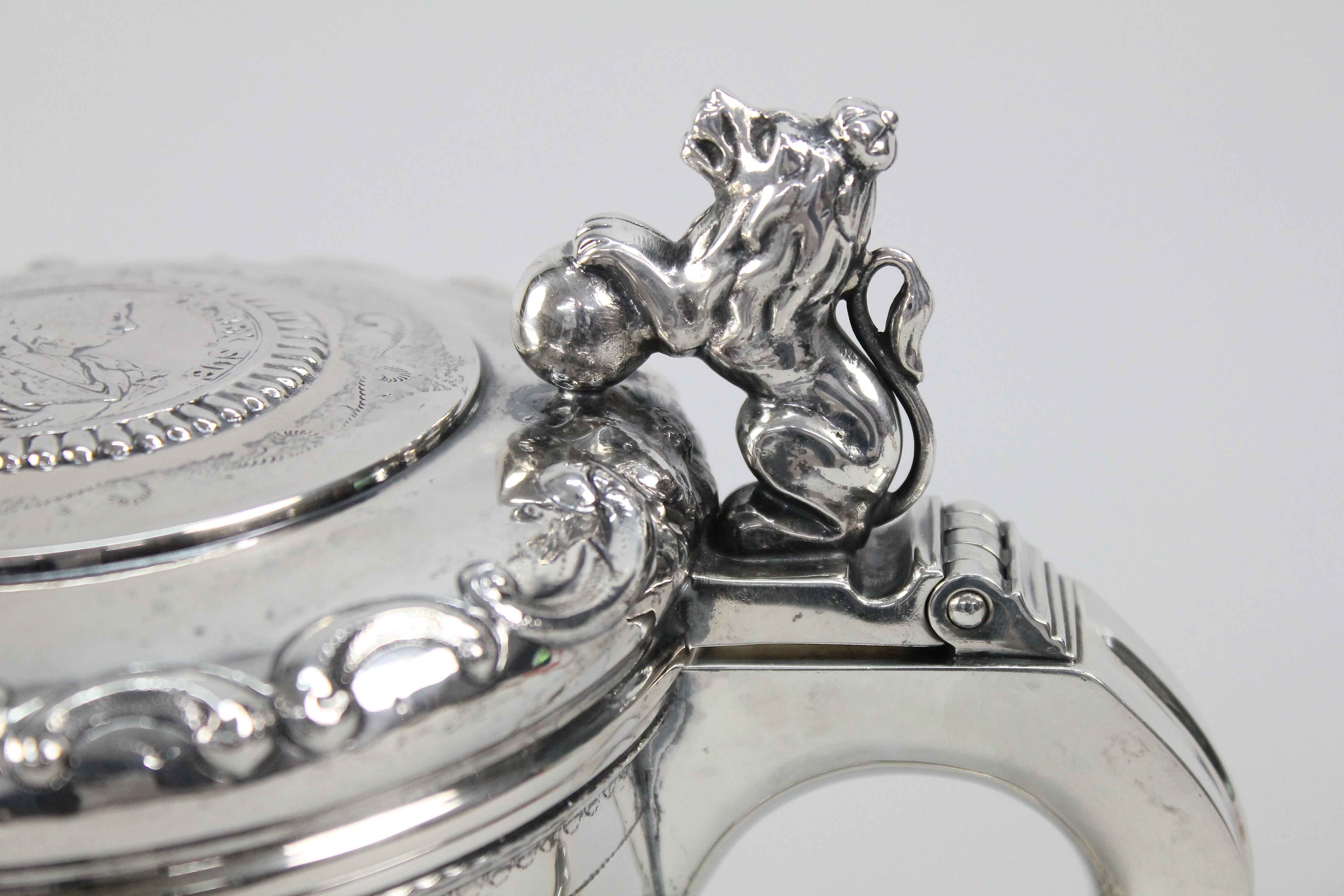 Mid-20th Century Swedish Silver Tankard, CG Hallberg Stockholm 1950