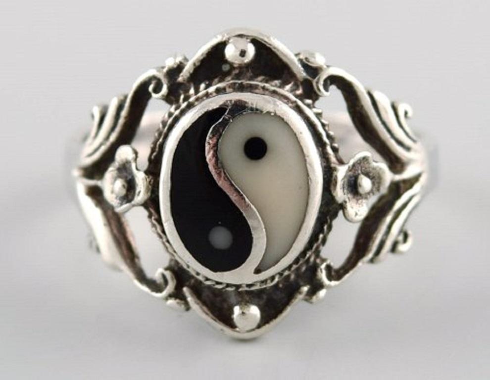 yin yang ring sterling silver