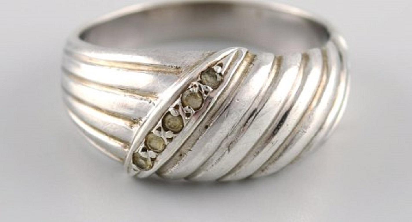 Swedish Silversmith, Modernist Alliance in Sterling Silver, 1960/70's In Excellent Condition For Sale In bronshoj, DK