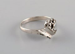 Swedish Silversmith, Modernist Ring in Sterling Silver, 1960s-1970s