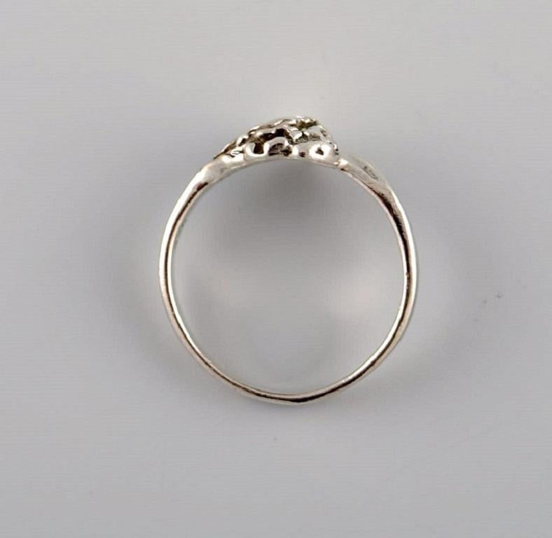 Schwedischer Silberschmied, modernistischer Ring aus Sterlingsilber, 1960er-1970er Jahre (Moderne) im Angebot