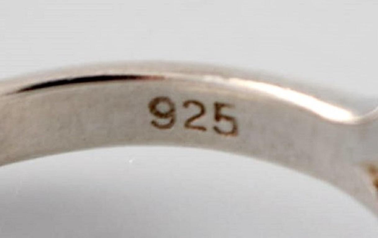 Women's Swedish Silversmith, Modernist Ring in Sterling Silver, 1960s-1970s For Sale