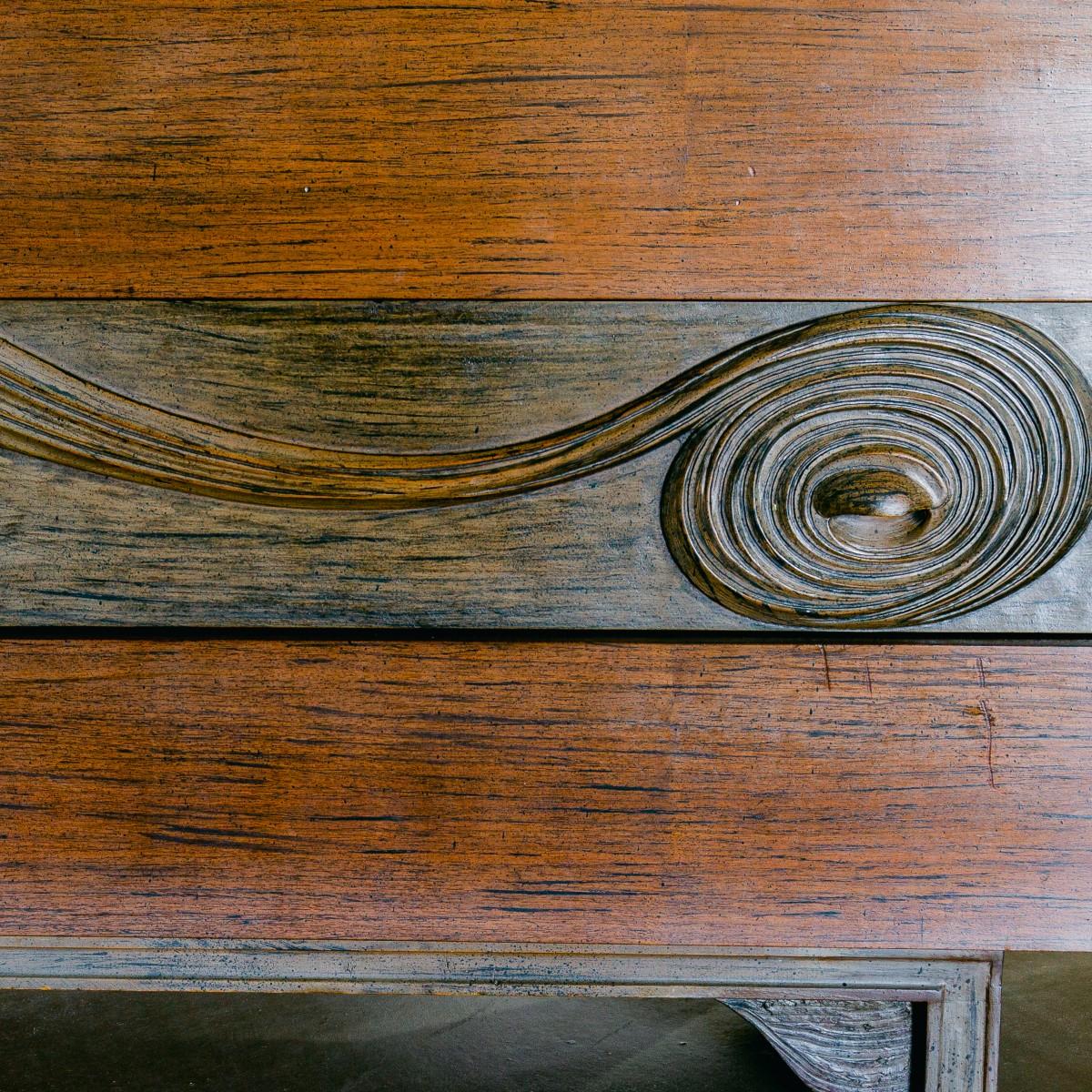 Swedish Six-Drawer Walnut Cabinet 1950s For Sale 2