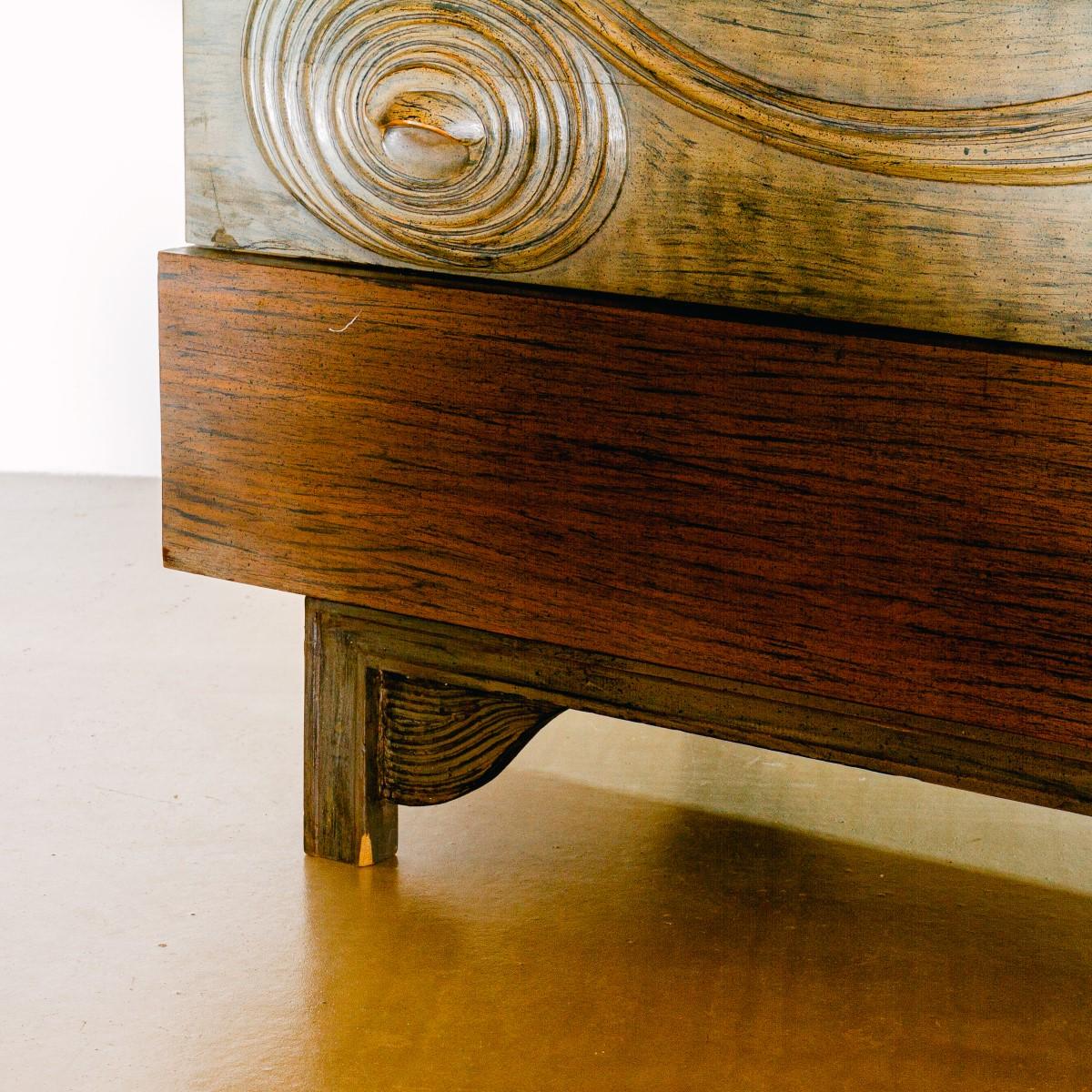 Swedish Six-Drawer Walnut Cabinet 1950s For Sale 3