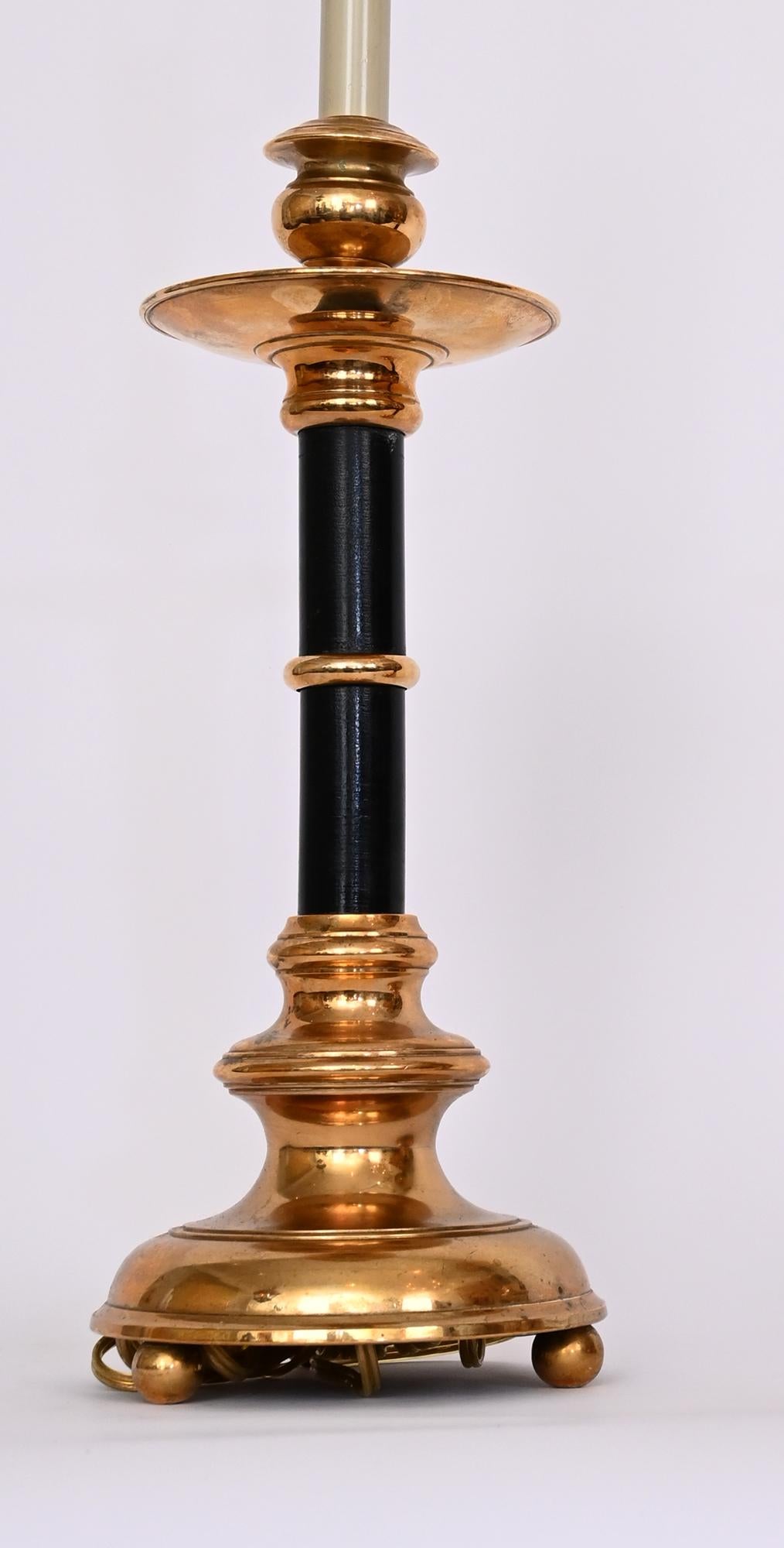 Swedish Skultuna Brass Candlesticks In Good Condition For Sale In New York, NY