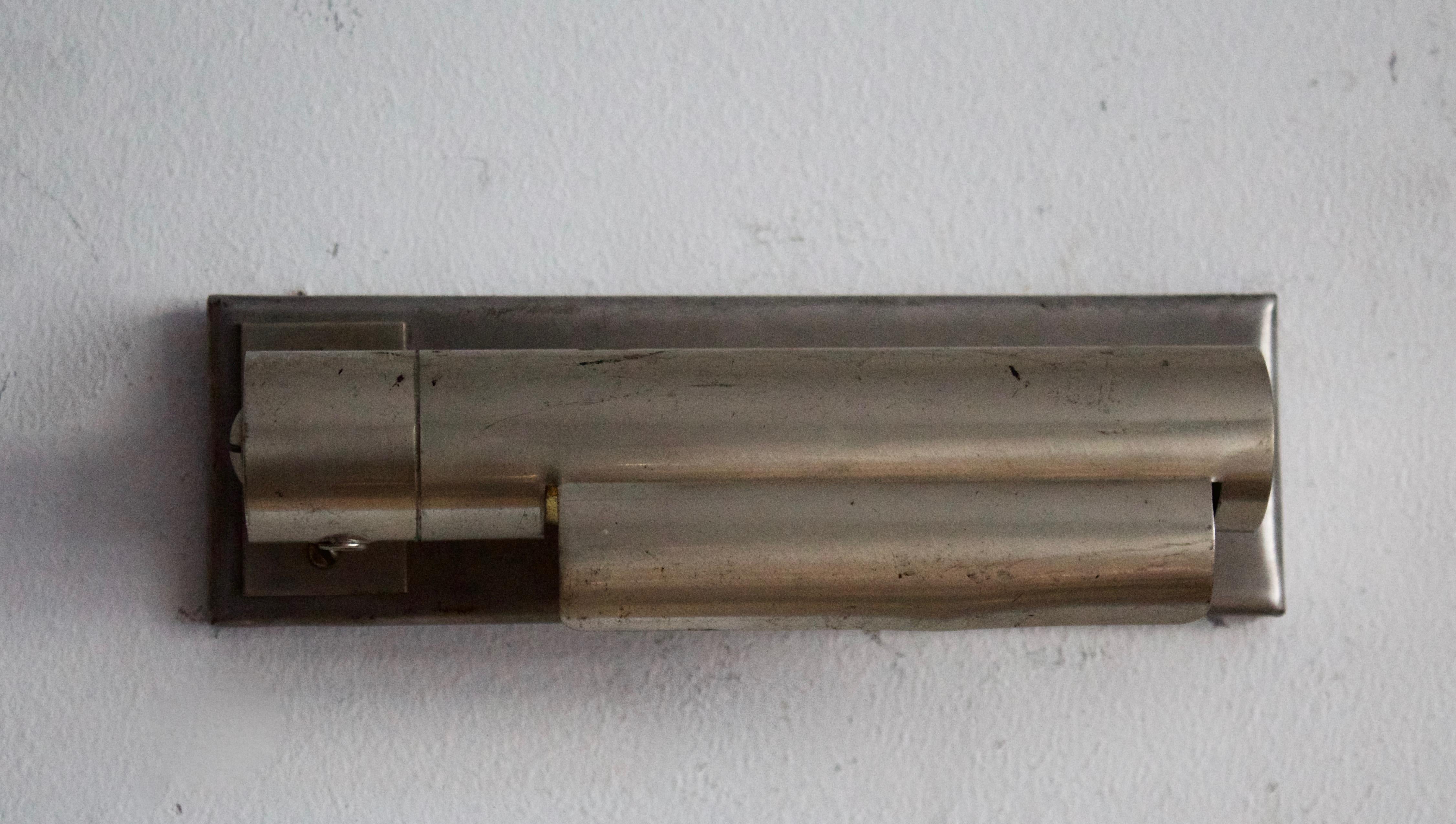 Schwedische, funktionalistische Wandleuchte / Wandleuchte, Nickel, Schweden, 1940er Jahre (Dänisch)