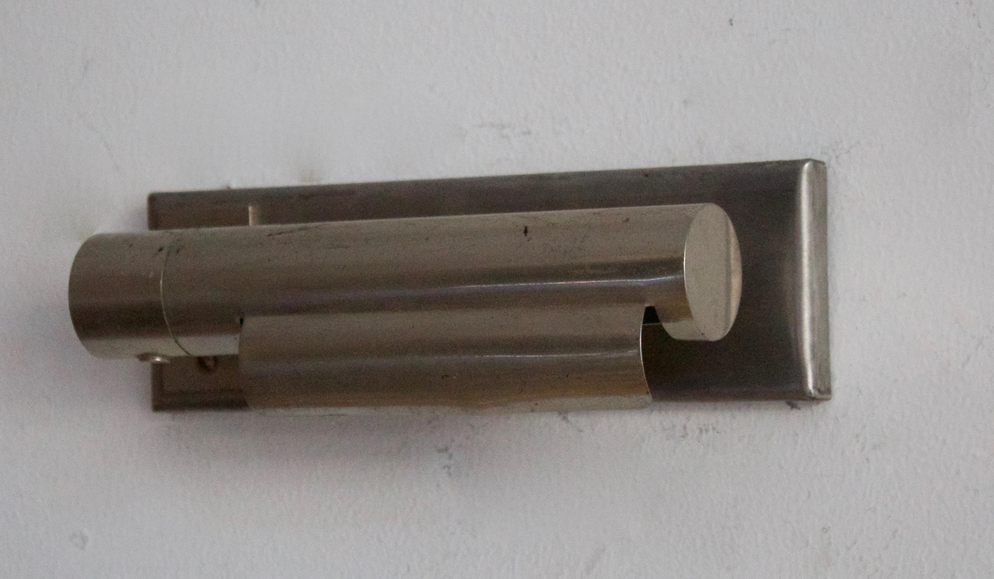 Schwedische, funktionalistische Wandleuchte / Wandleuchte, Nickel, Schweden, 1940er Jahre im Zustand „Gut“ in High Point, NC