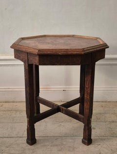 Swedish Smoking Table, oak with copper top, 1913 by Nordiska Kompaniet