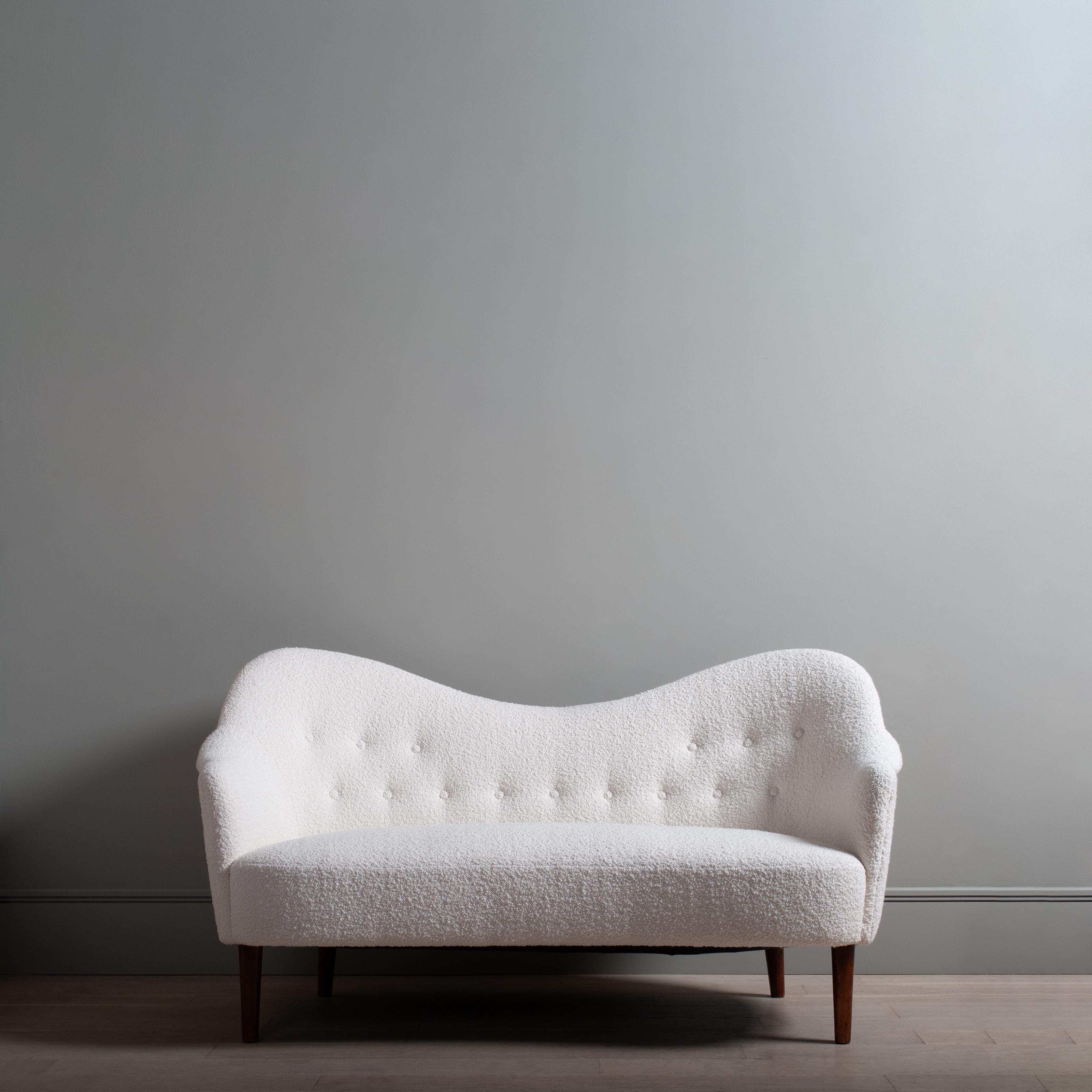 Mid-Century Modern Swedish Sofa, 1950's, Carl Malmsten, Samspel, Reupholstered For Sale