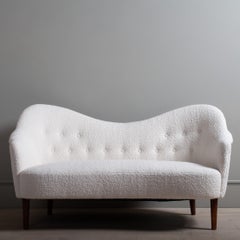 Schwedisches Sofa, 1950er-Jahre, Carl Malmsten, Samspel, neu gepolstert