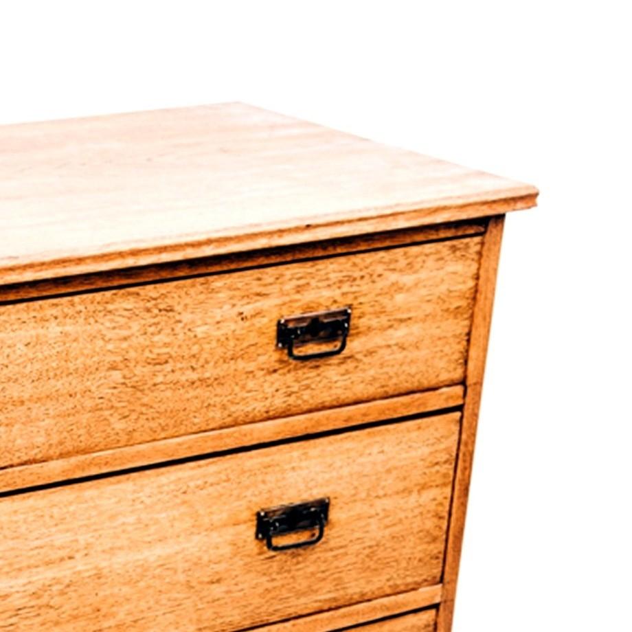 Jugendstil Swedish Solid Oak Chest of Drawers from Early 1900s For Sale