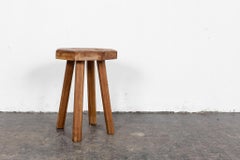 Swedish Solid Oak Octagonal 4 Legged Milking Stool