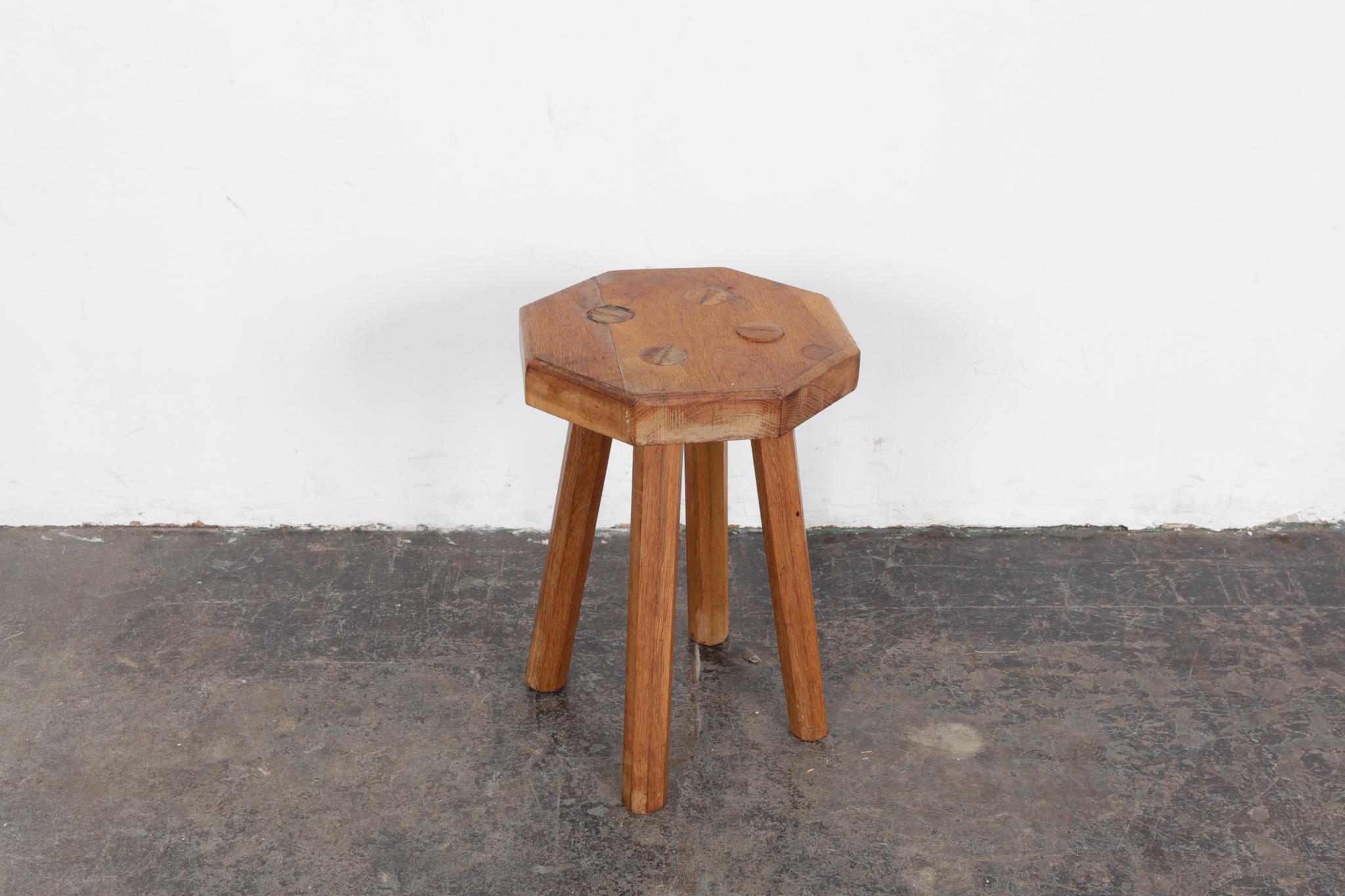 oak milking stool