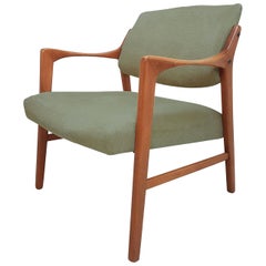 Swedish Solid Teak Chair by Inge Andersson for Bröderna, circa 1960s