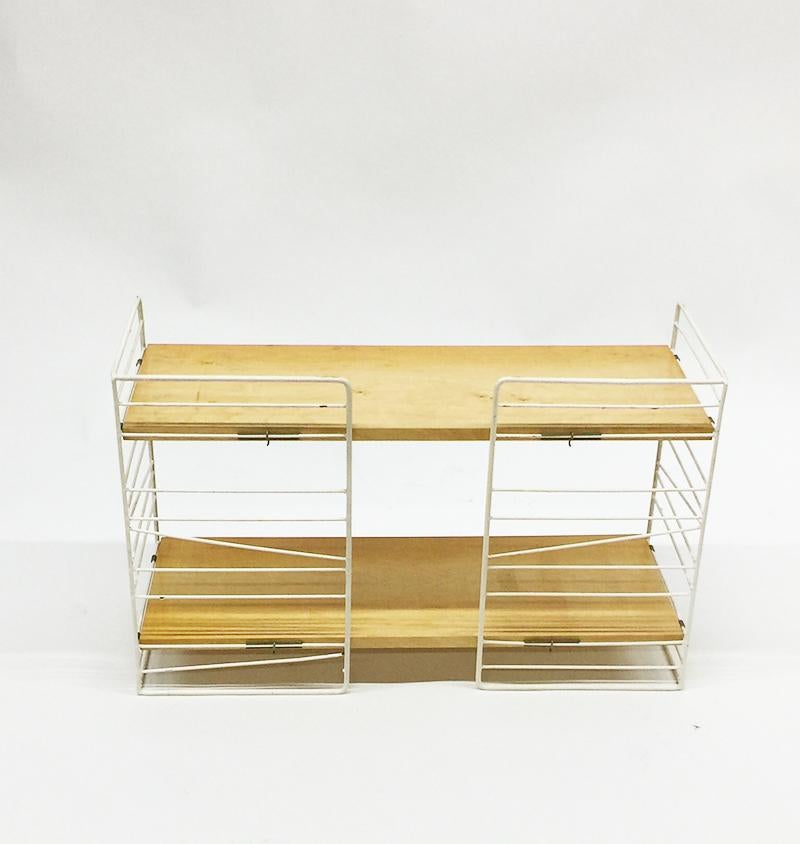 Metal Swedish Standing Wire Bookcase by Sonja, Mid-20th Century For Sale